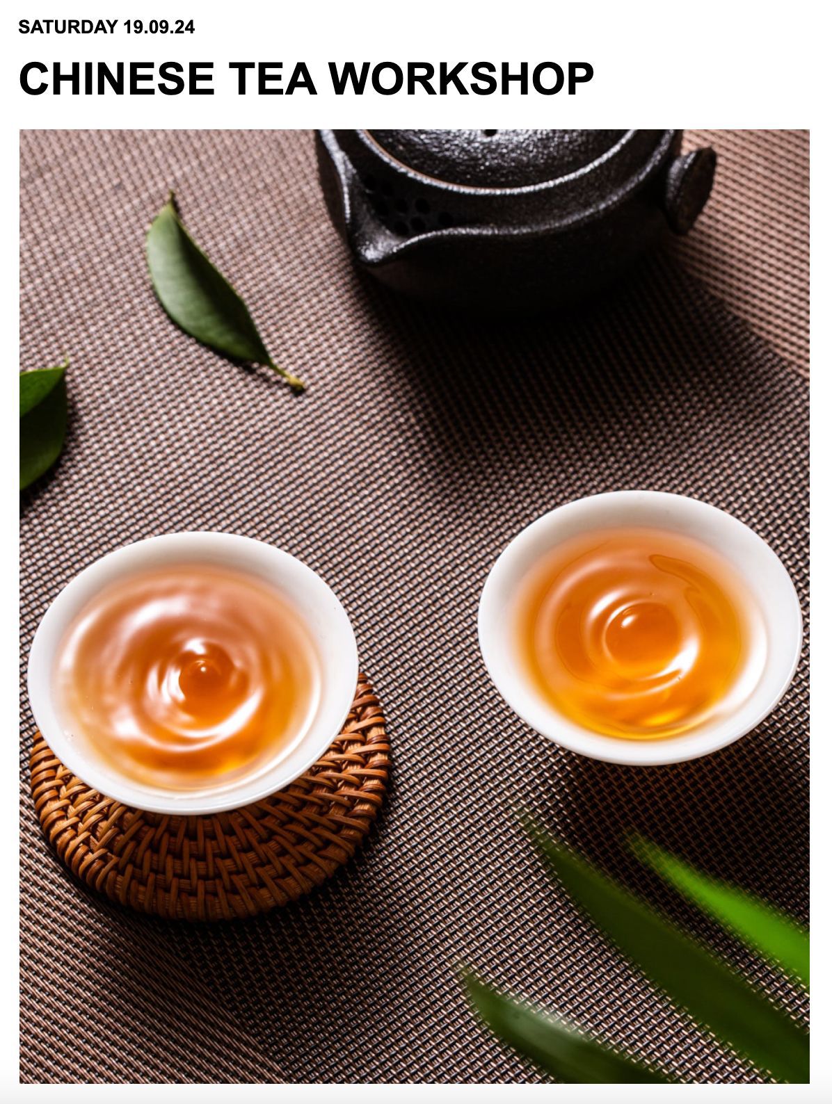 Chinese Tea Workshop hosted by VN Residency (October 19, 2024)