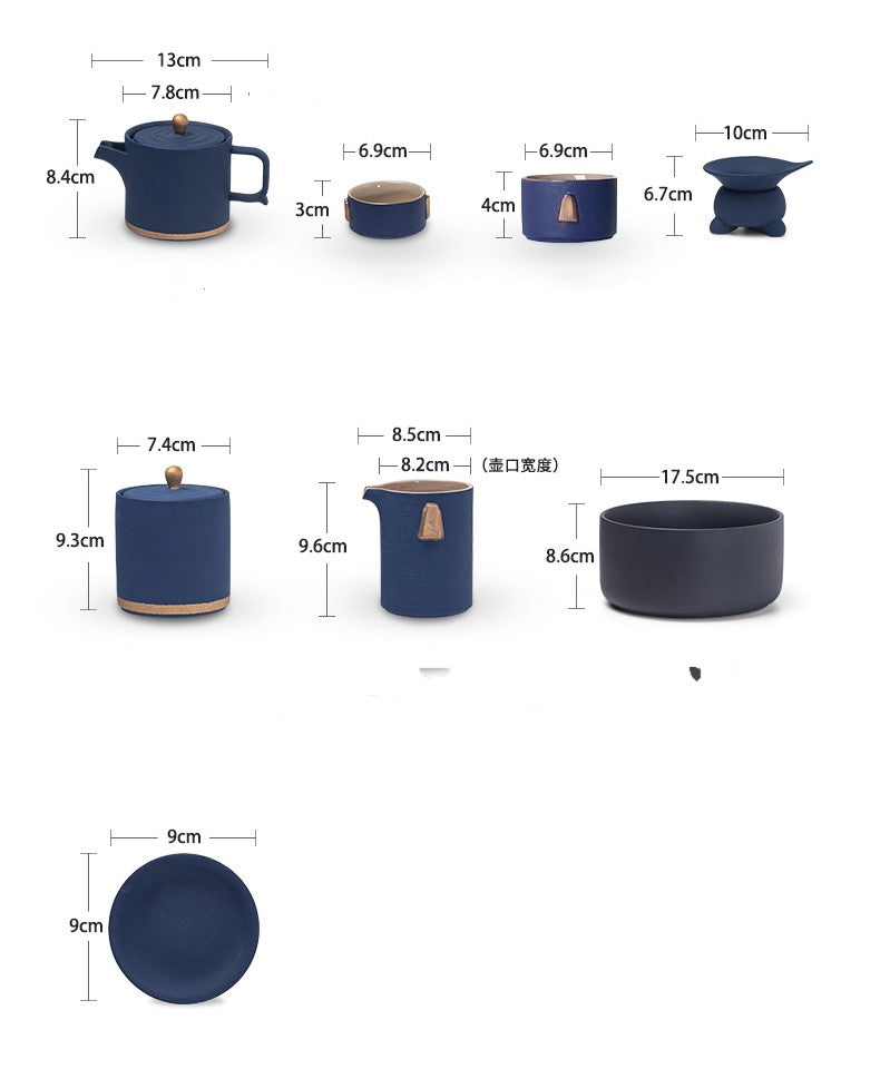 Velvet Blue Tea Set