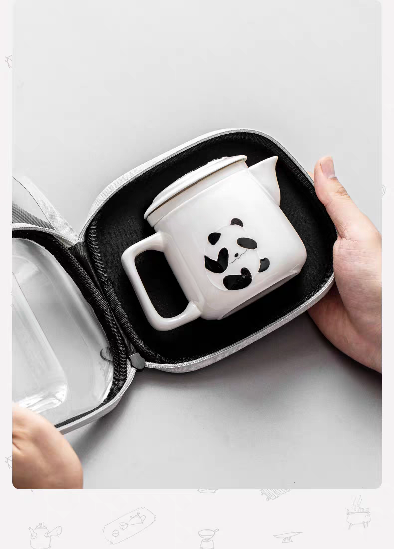 Panda tea to go set