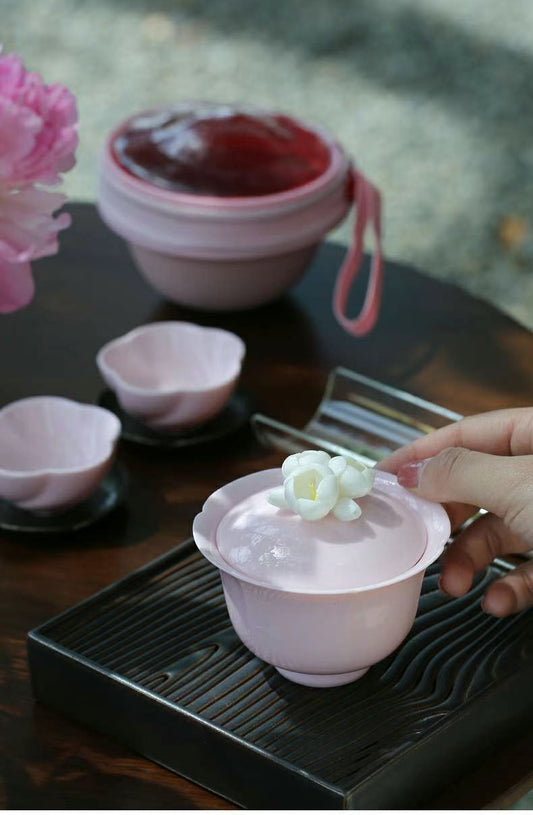 樱花造型便携式茶具